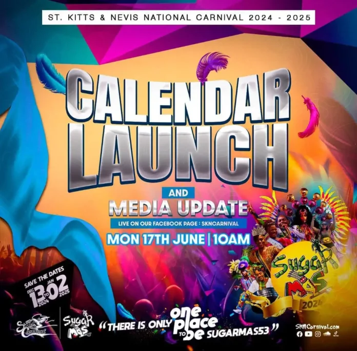 The official Calendar Launch for the events of the carnival will air on June 17, 2024, at 10:00 am. Credits: Facebook, Samal Duggins.