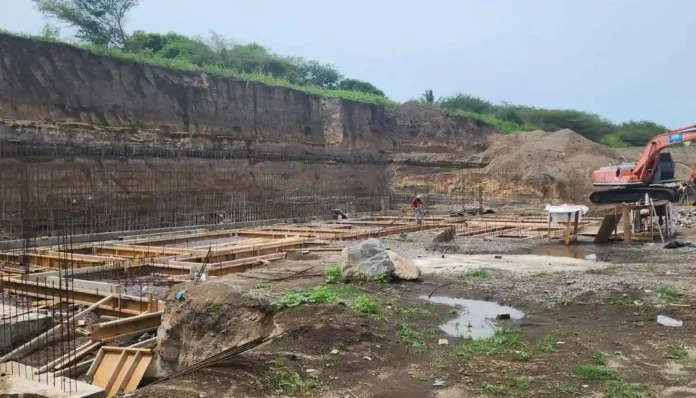 The construction of the MRI building at the JNF General Hospital begins in St. Kitts and Nevis.