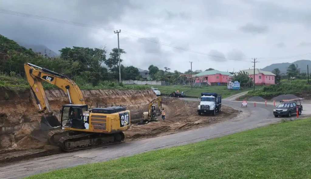 PM Drew shared highlights of the St. Peter’s Road, and remarked that satisfactory work has already been done.