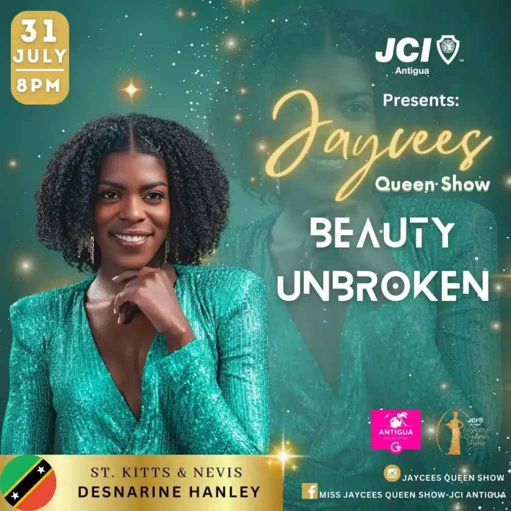 Desnarine Hanley of St. Kitts and Nevis to compete for Jaycees Queen Pageant. Credits: Facebook. 