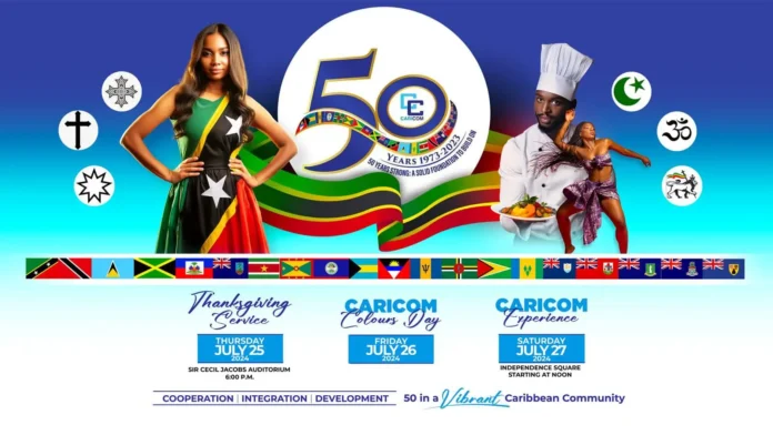 St Kitts and Nevis gears up to celebrate 50 years in CARICOM. Credits: Facebook.