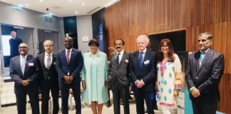 Samal Duggins represents St Kitts and Nevis at Commonwealth Sports Minister meeting. Credits: Facebook.