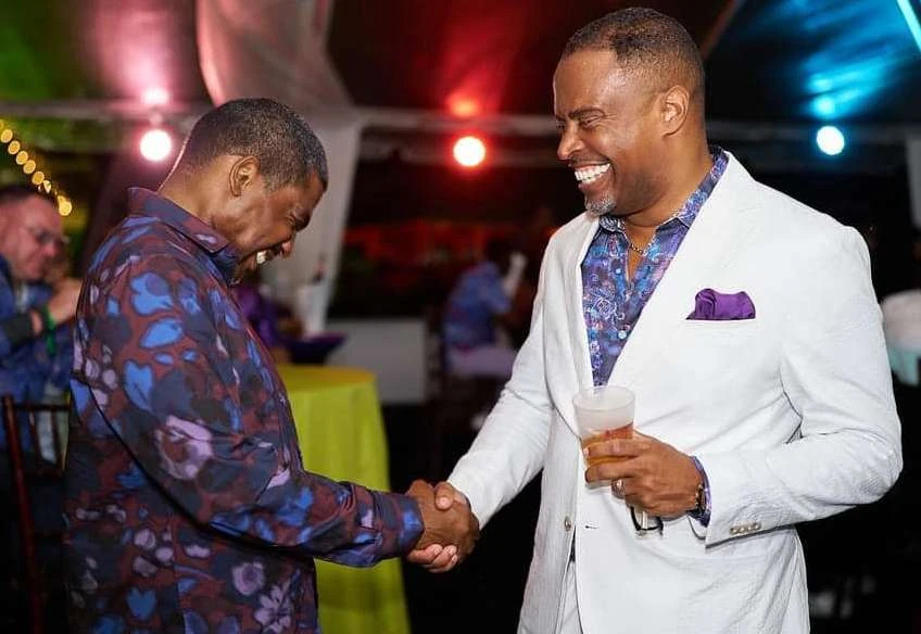 PM Dr Terrance Drew and Premier Mark Brantley at the St. Kitts Music Festival. Credits: Facebook. 