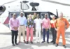 PM Dr Terrance Drew, PM Roosevelt Skerrit, and PM Philip J. Pierre visited Carriacou post Hurricane Beryl. Credits: SKNIS.