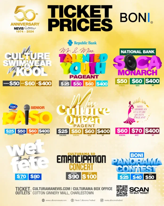 image (90) Ticket Prices for 50th Nevis Culturama unveiled. Credits: Facebook.