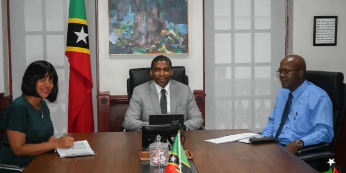 PM Drew announces 90-Day Campaign on Crime and Violence. Credits: SKNIS.
