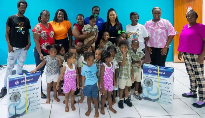 image - 2024-08-04T204613.313 Diani Jimesha Prince-Drew Donates Fans to 7 Schools in St Kitts. Credits: Facebook.