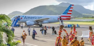 American Airlines brings Thousands of Passengers to St Kitts in July 2024.