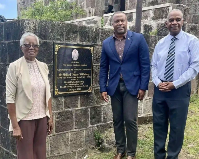 image - 2024-08-20T175714.370 Memorial revealed made in honour of late Estate Manager at New River Estate in Nevis. Credits: Facebook.