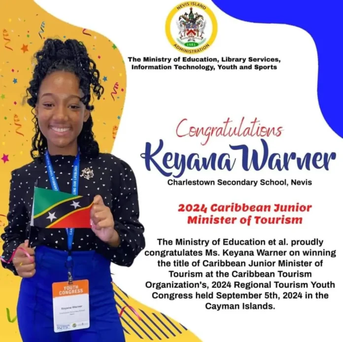 image - 2024-09-07T114728.395 Keyana Warners named as 2024 Caribbean Junior Minister of Tourism. Credits: Facebook.