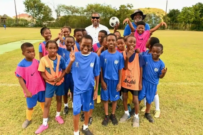 PM Drew Visits Football Program led by SFUFC in Collaboration with NIT.