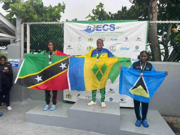 St Kitts’ Skyla Connor Secures First Medal at OECS Swimming Championships.