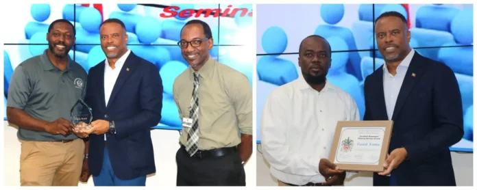 NIA honors 3 public servants for dedicated service; Premier Mark Brantley presents plaques