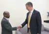 Denzil Douglas meets Serbian Minister of Foreign Affairs during OAS meeting