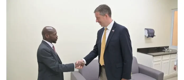 Screenshot_20250703-044413.Facebook Denzil Douglas meets Serbian Minister of Foreign Affairs during OAS meeting