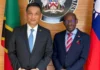 Dr Denzil Douglas meets New Taiwanese Ambassador Edward Ling-Wen Tao