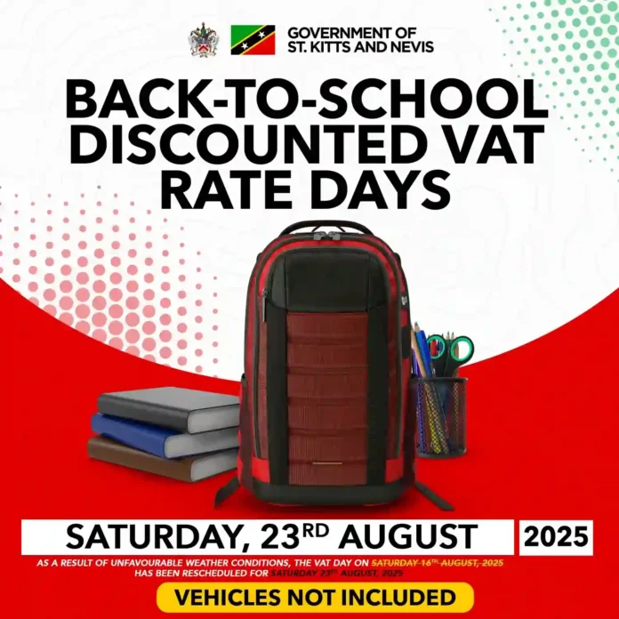New-VAT-Rate-Day-due-to-Hurrican-Erin Back to School VAT Discount day moved to August 23