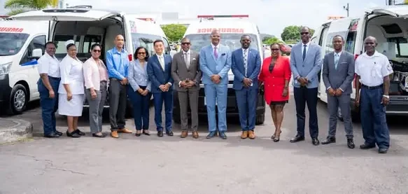 571217536_1255491993265776_2901296091821487074_n PM Terrance Drew highlights importance of new ambulances in Emergency Healthcare