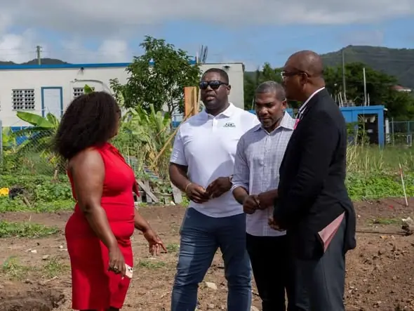 571434604_1256450593169916_1250217676329490622_n Prime Minister Terrance Drew, accompanied by Deputy Prime Minister, Dr Geoffrey Hanley and the Minister of Tourism, Marsha Henderson, visited the construction site in Gillards