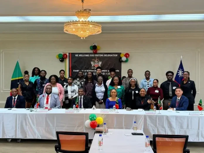 Prime Minister Dr. Terrance Drew met with the students of St. Kitts and Nevis who are studying in Taiwan during a lunch meeting.