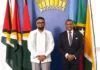 Prime Minster Dr Terrance Drew met with the President of Guyana, Dr Irfaan Ali for a diplomatic face to face meeting