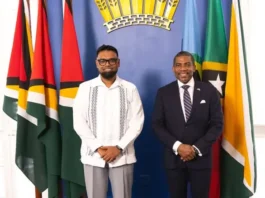 Prime Minster Dr Terrance Drew met with the President of Guyana, Dr Irfaan Ali for a diplomatic face to face meeting