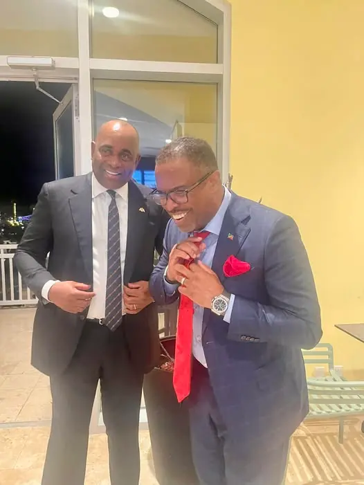 Premier Mark Brantley welcomes Dominica’s PM Skerrit for courtesy meeting