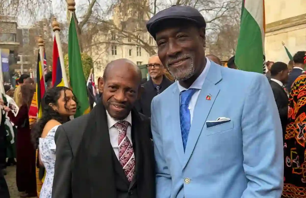 Dr Denzil Douglas Attends Commonwealth Day Service, Meets Sir Vivian Richards