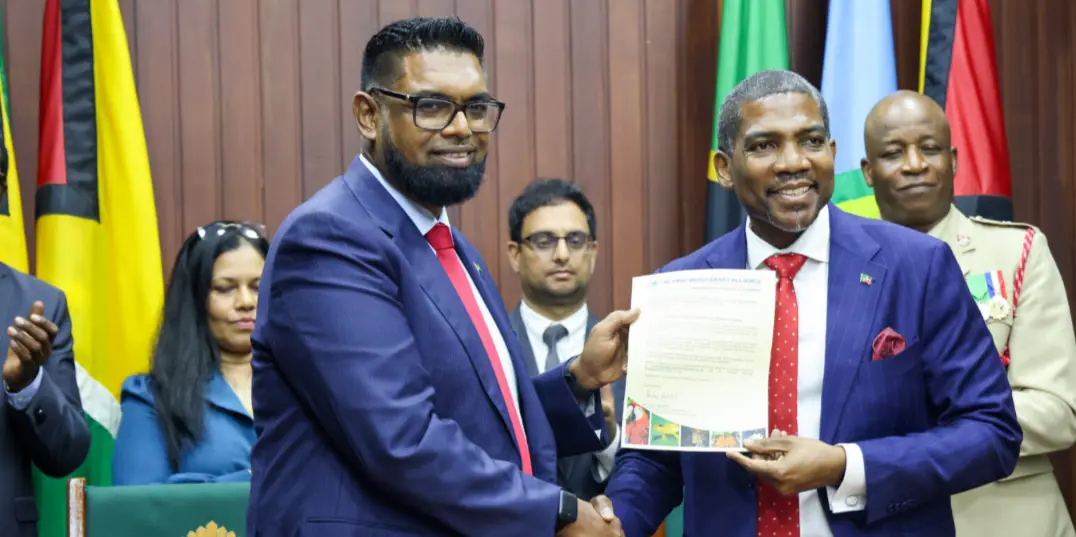 St. Kitts and Nevis, Guyana Sign Three MoUs on Food Security, Governance and Security Cooperation