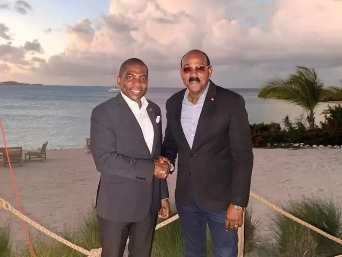 686150253_1424520319696275_8173232512588227383_n Prime Minister Dr Terrance Drew congratulated Gaston Browne for his reelection into the office of the Prime Minister of Antigua and Barbuda.