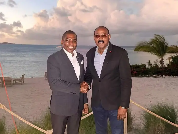 PM Terrance Drew Congratulates Gaston Browne on Re-election Victory