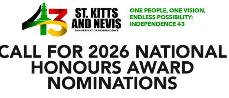 St Kitts and Nevis Opens Nominations for 2026 National Honours Awards