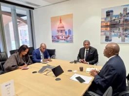 Dr Terrance Drew met with the Immediate Past President and Chairman of the Board of Directors of Afreximbank, Benedict Oramah