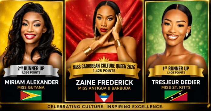 Miss Antigua and Barbuda Zaine Frederick Crowned Miss Caribbean Culture Queen 2026