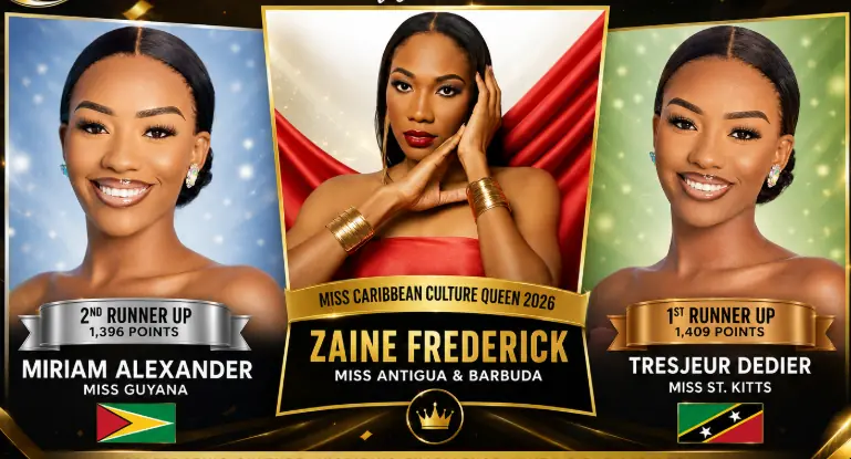 Miss Antigua and Barbuda Zaine Frederick Crowned Miss Caribbean Culture Queen 2026