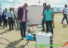 Dr Geoffrey Hanley visited the National Emergency Management Agency (NEMA) Headquarters to inspect the erected field hospital